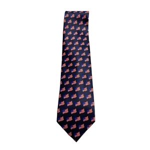 DAVVERO BENINO Navy Blue American Flag SILK Tie